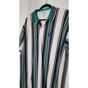 IZOD Mens Golf Polo Shirt XL Striped Multicolor Short Sleeve
